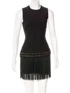 Black Fringe Mini  Dress- Elizabeth and James size 2